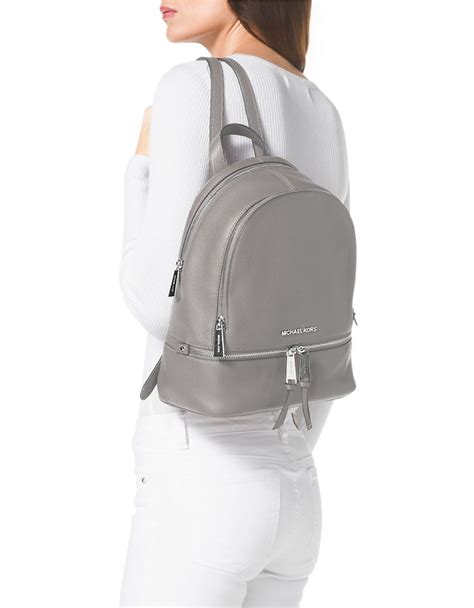 michael kors rhea backpack grey|michael kors rhea large backpack.